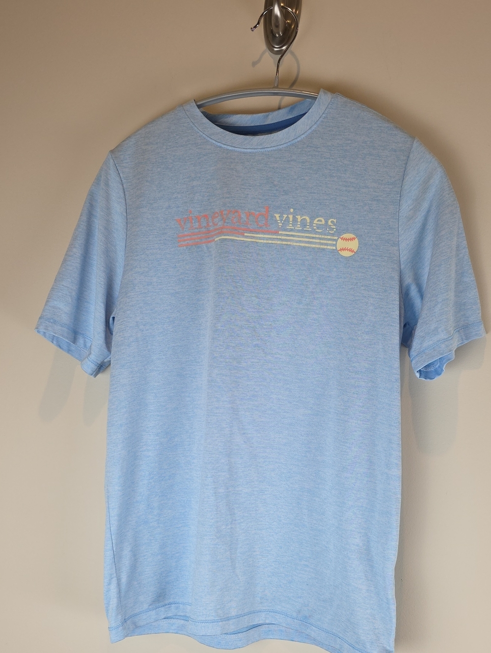 Vineyard Vines Light Blue Baseball Graphic Tee